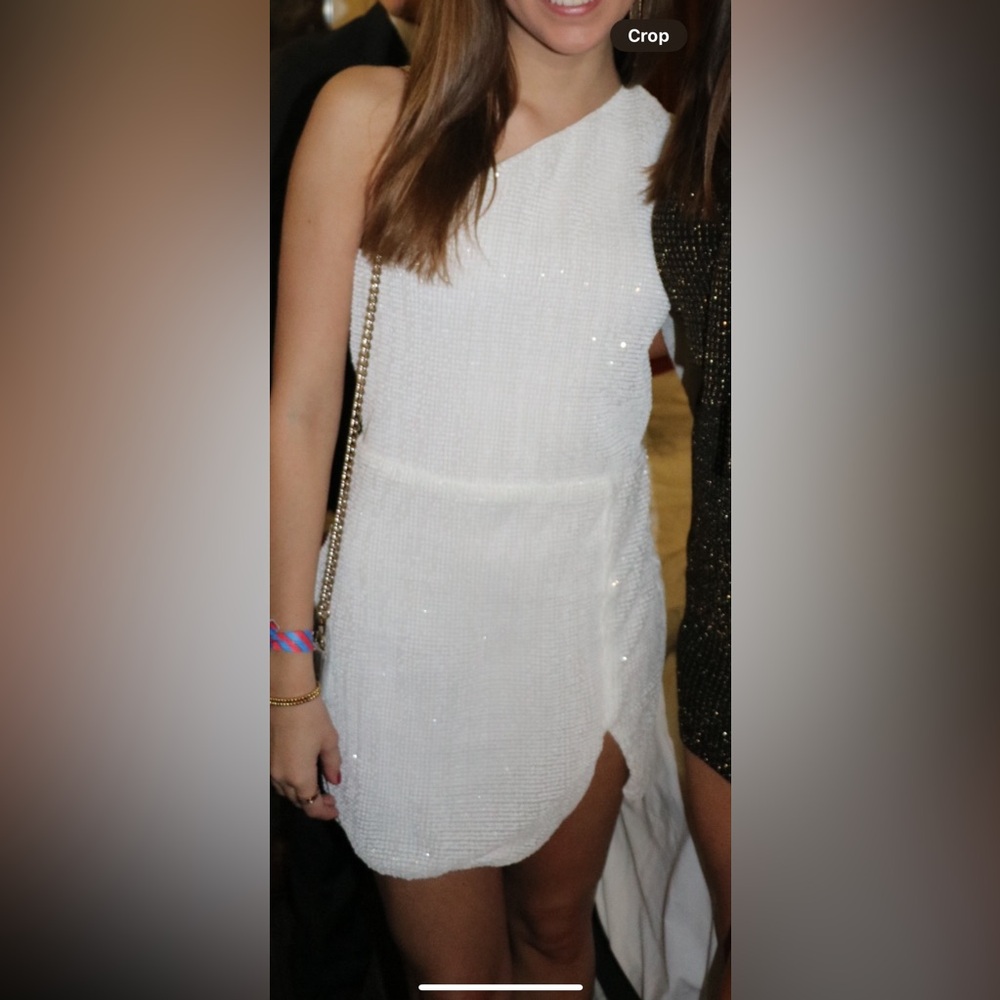 White Sequin Dress